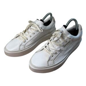 Adidas Originals Sleek Super White Sneakers Size 9 Women's EF8858